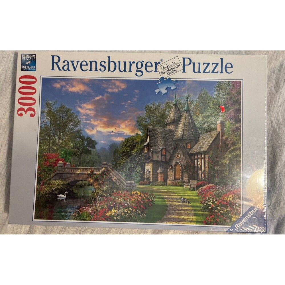 Ravensburger 3000 Piece Puzzle Cottage Garden Scene New Sealed Made In Germany